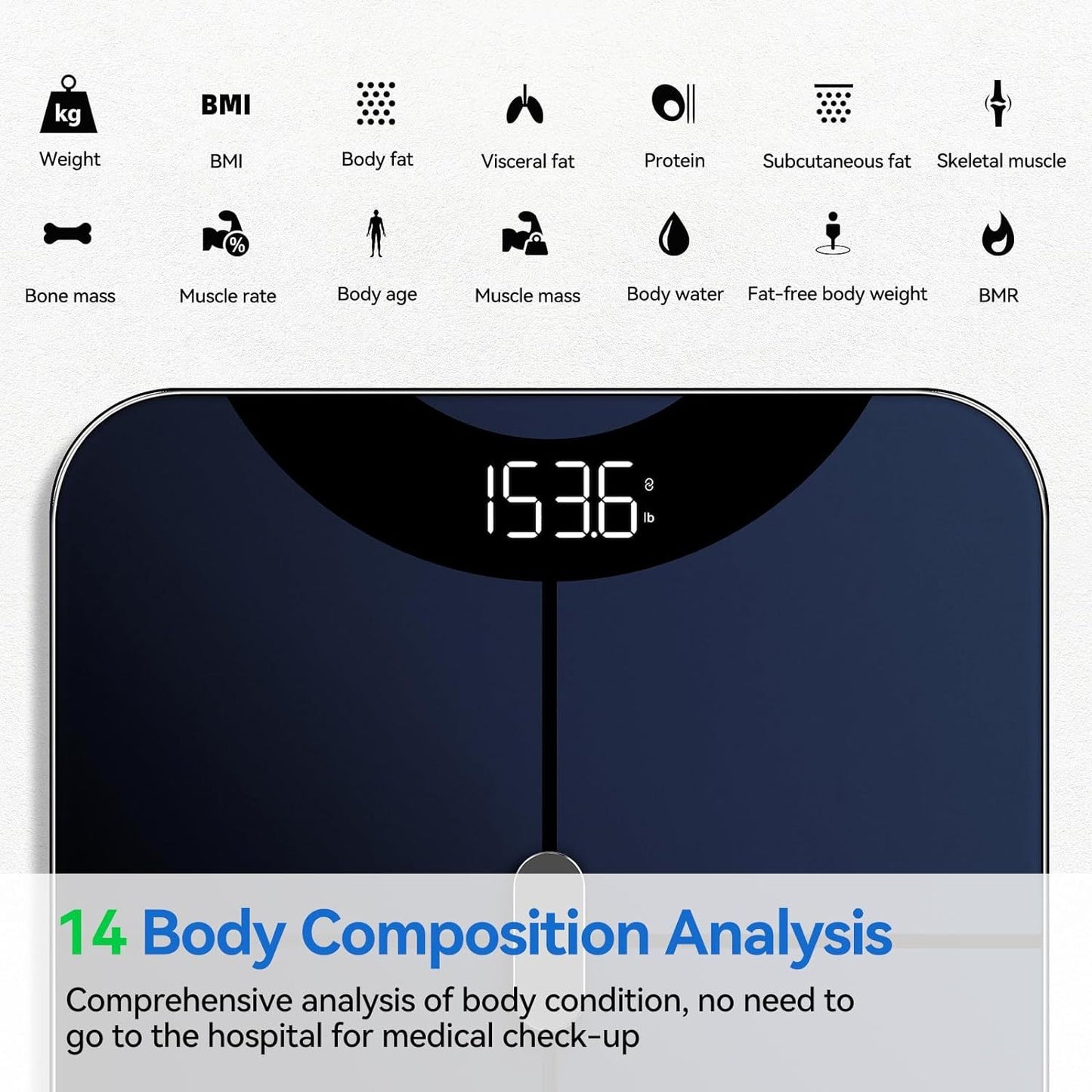 Digital Scale for Body Weight with Data Sync App