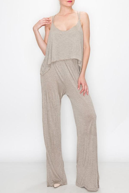 Layered Jumpsuit - Khaki